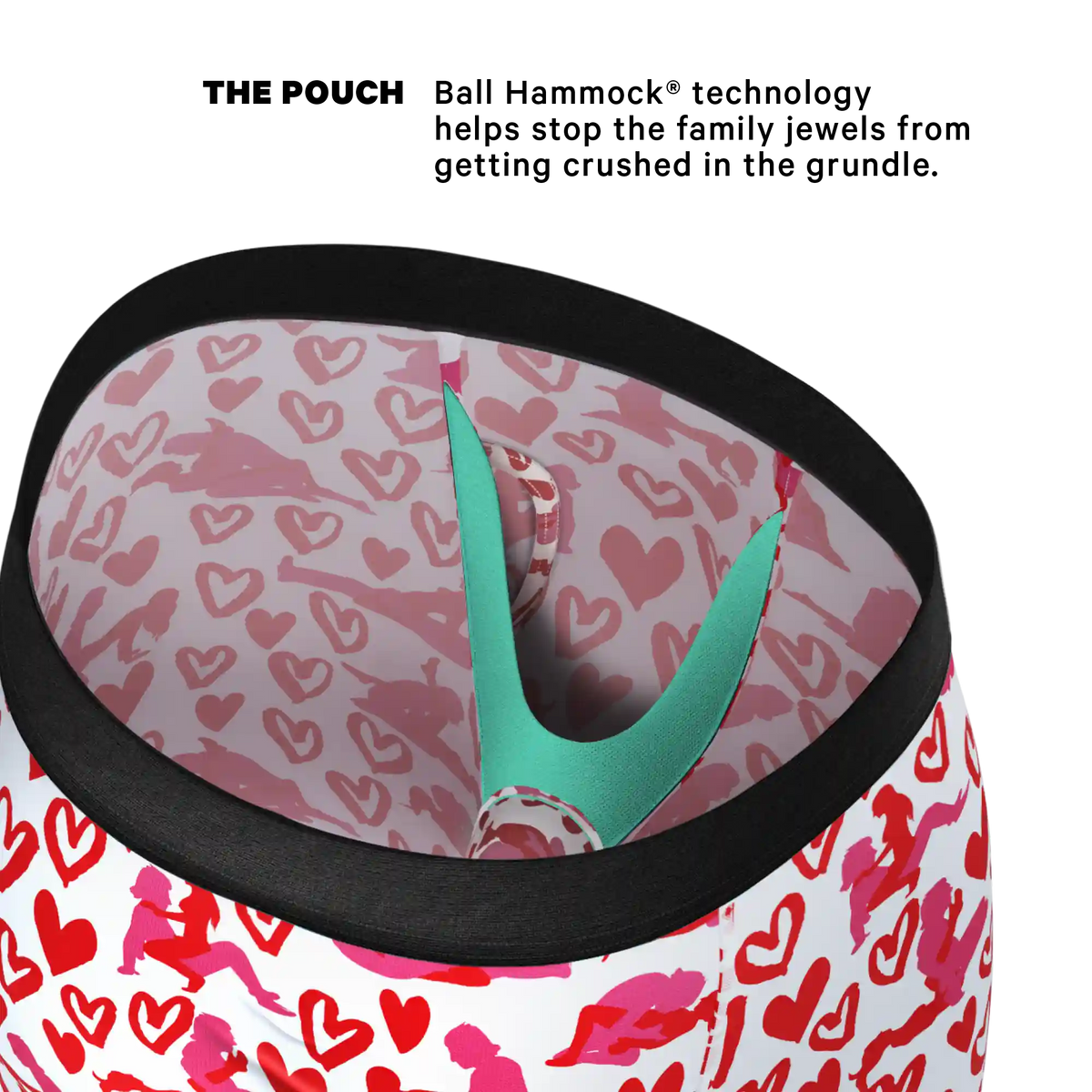 The Hot-Blooded Handbook | Valentines Ball Hammock® Boxer - Long Leg