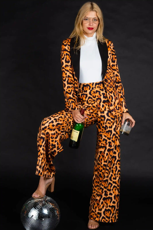 The Fastest Finishers | Leopard Print Womens Blazer