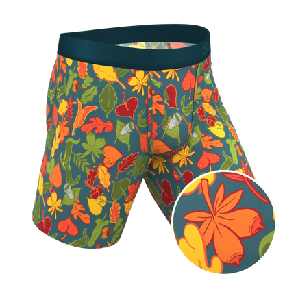 The Leaf Peeps | Naughty Leaves Ball Hammock® Boxer - Long Leg