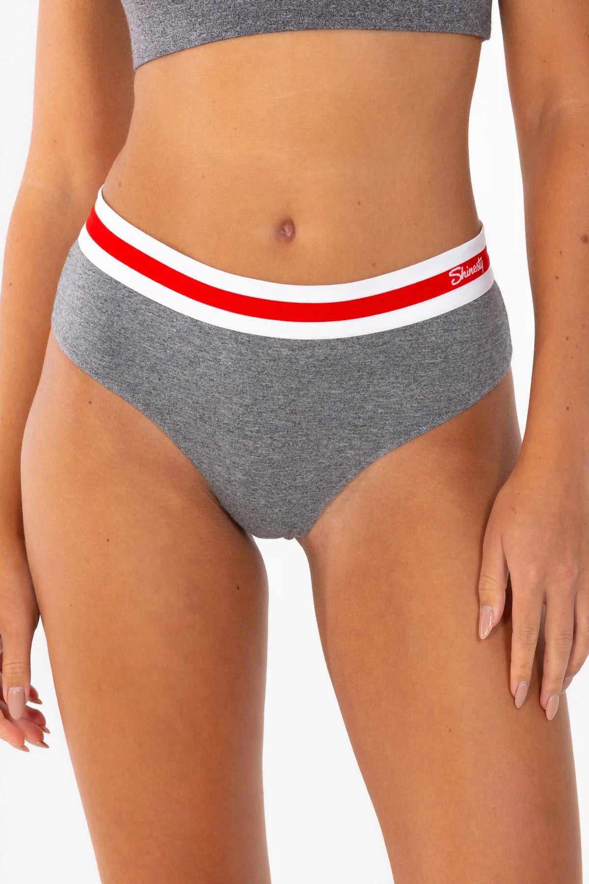 The Koala Camo | Dark Heather Grey Cheeky Underwear with Waistband