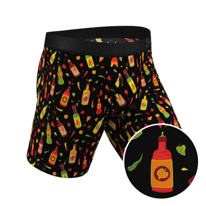 The Gotcha Sriracha | Hot Sauce Ball Hammock® Boxer - Long Leg