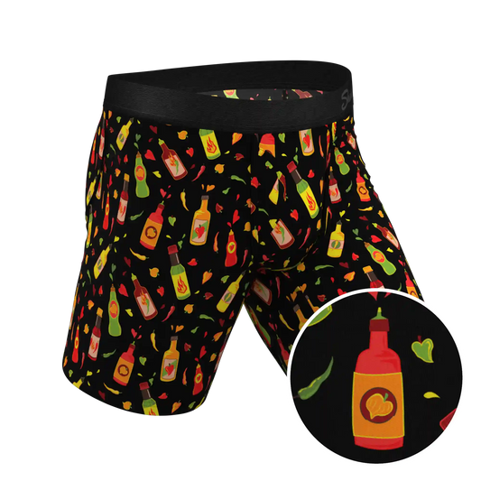 The Gotcha Sriracha | Hot Sauce Ball Hammock® Boxer - Long Leg