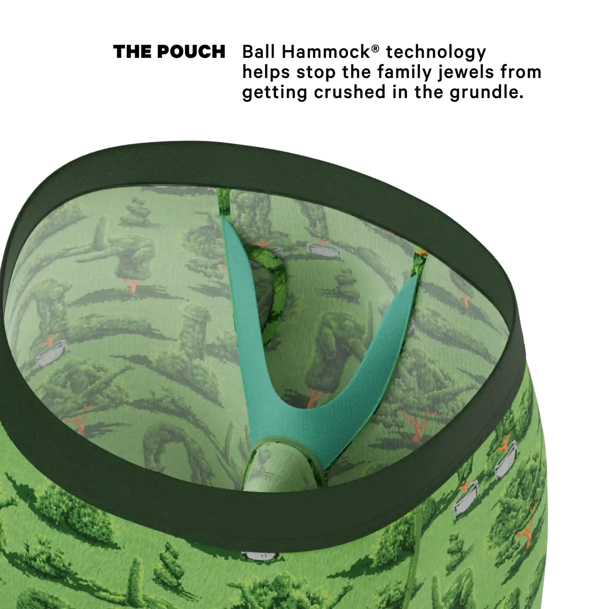 The Full Bush Bush Club | Naughty Landscaping Ball Hammock® Boxer - Long Leg