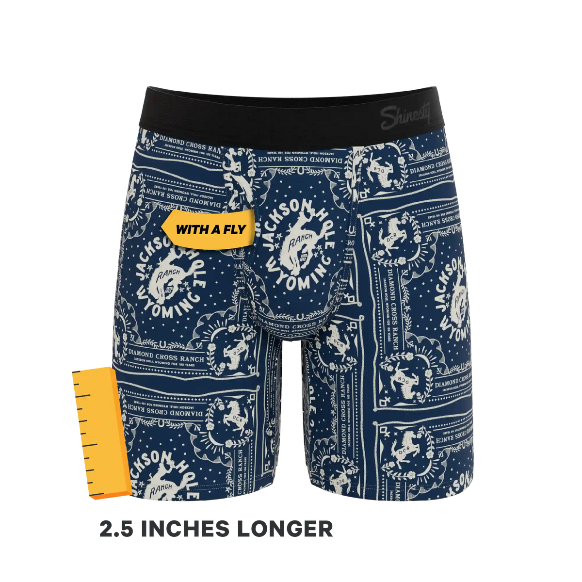 The Wrangle 'Em | Blue Bandana Shinesty x Diamond Cross Ranch Ball Hammock® Boxer - Long Leg