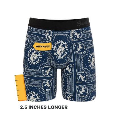 The Wrangle 'Em | Blue Bandana Shinesty x Diamond Cross Ranch Ball Hammock® Boxer - Long Leg