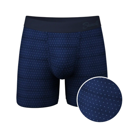 The Forget Me Not | Navy Dot Ball Hammock® Pouch Underwear