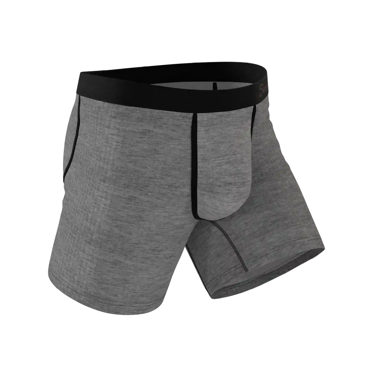 The Fog Horn | Light Heather Grey InflataBulge™ Pump Up Boxer Briefs