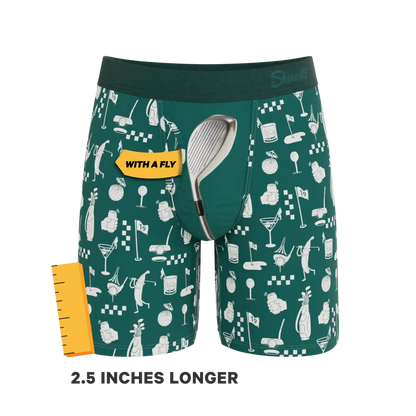 The Mulligan | Green Golf Ball Hammock® Boxer - Long Leg