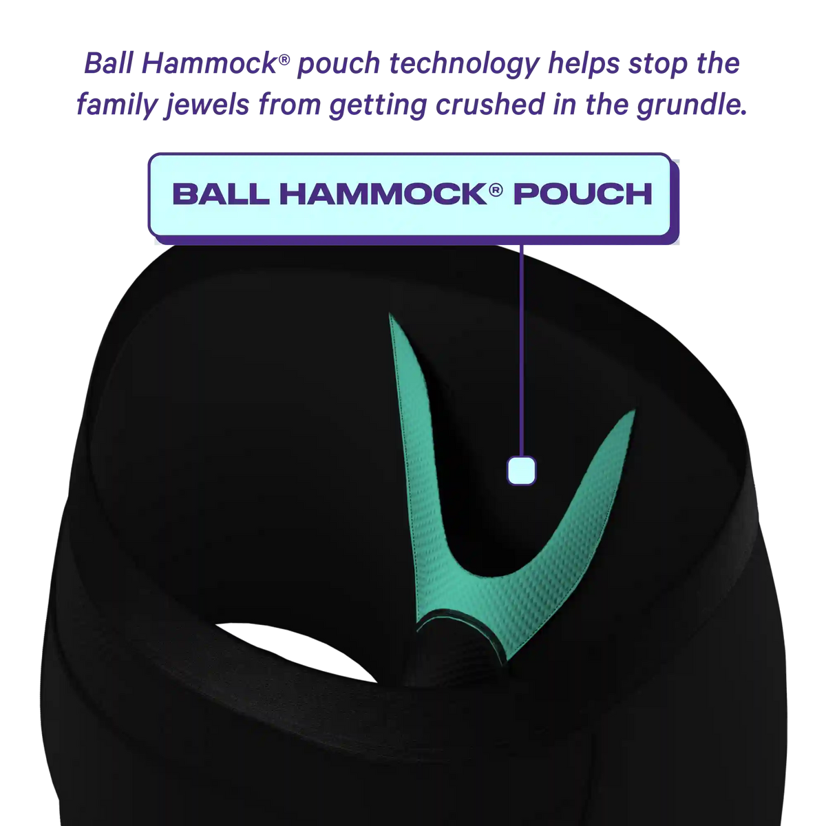 The Threat Level Midnight | Black Cooling Ball Hammock® Underwear With Fly 3 Pack