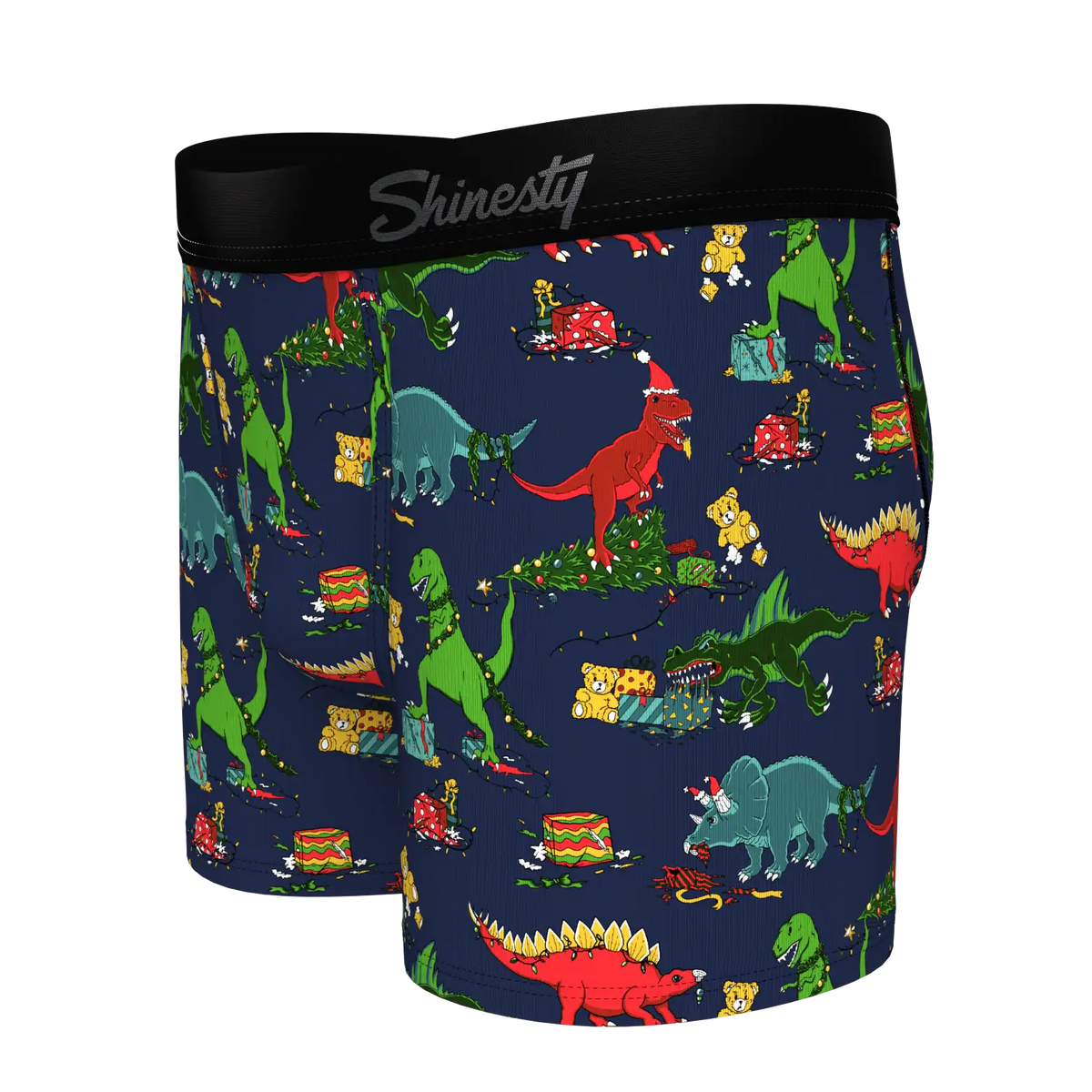 The T-Rexmas | Christmas Dinosaur Youth Boxer Briefs