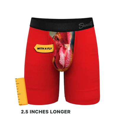 The Early Risers | Barnyard Rooster Ball Hammock® Boxer - Long Leg