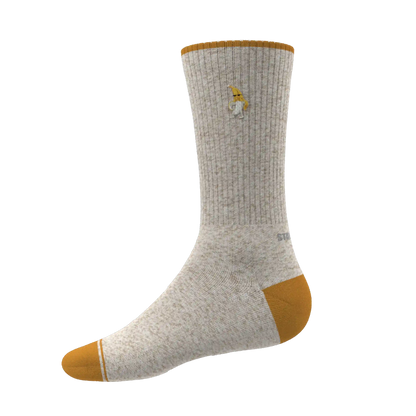 The Banana Jam | Tan and Mustard Heel Hammock™ Crew Socks