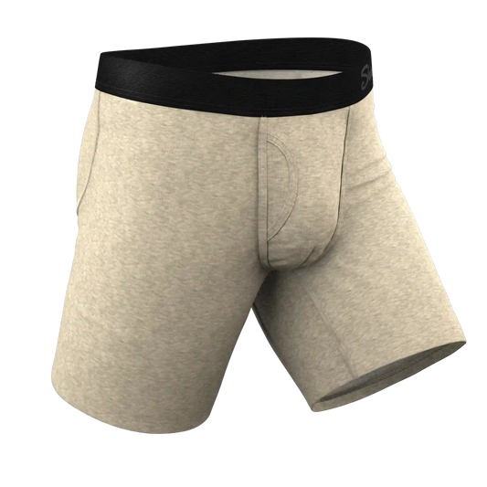 The Silver Fox | Oatmeal Heather Ball Hammock® Boxer - Long Leg