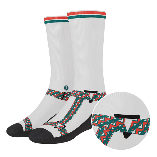 The Faux Pas | Velcro Sandal Heel Hammock™ Crew Socks