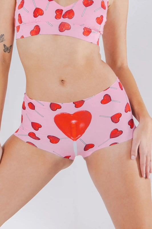 The Suckered In | Heart Lollipop Women’s Seamless Boyshort
