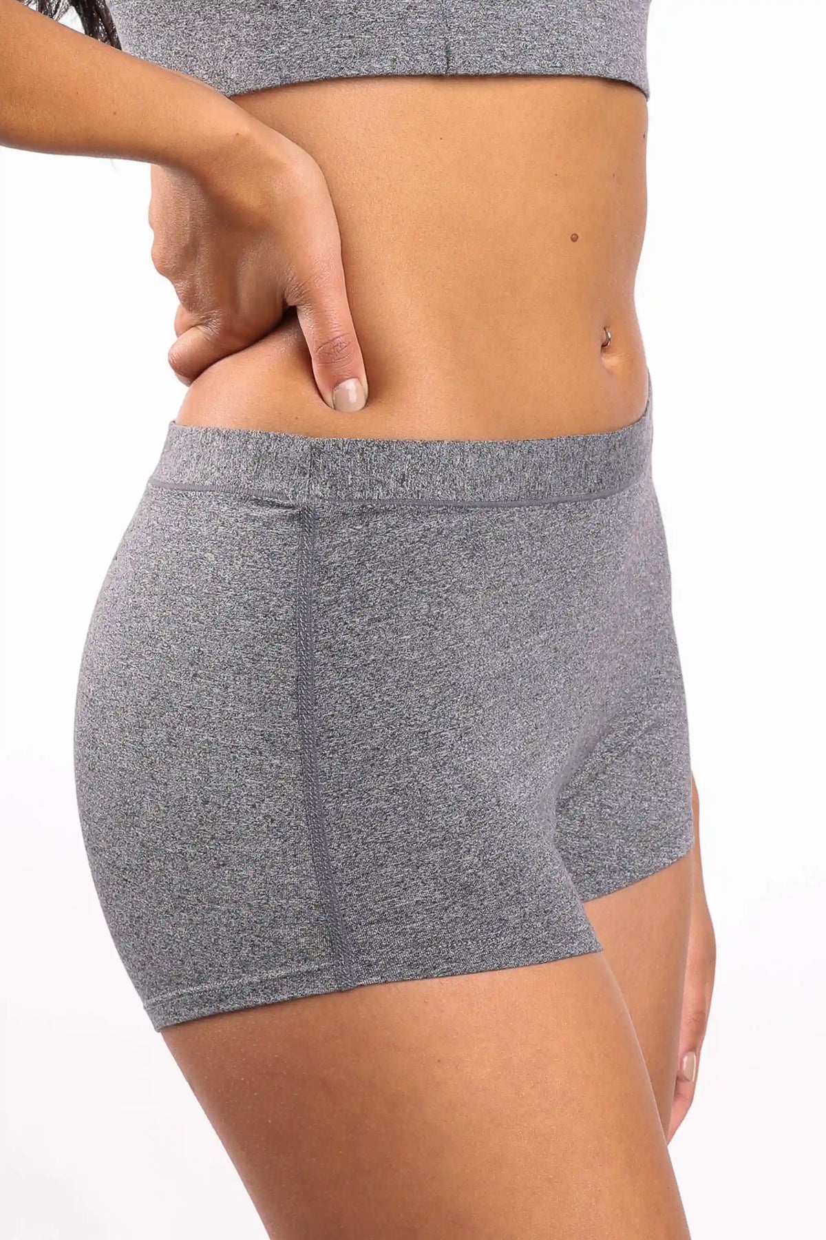 The Seattle Skyline | Black Marble Heather Modal Boyshort Underwear