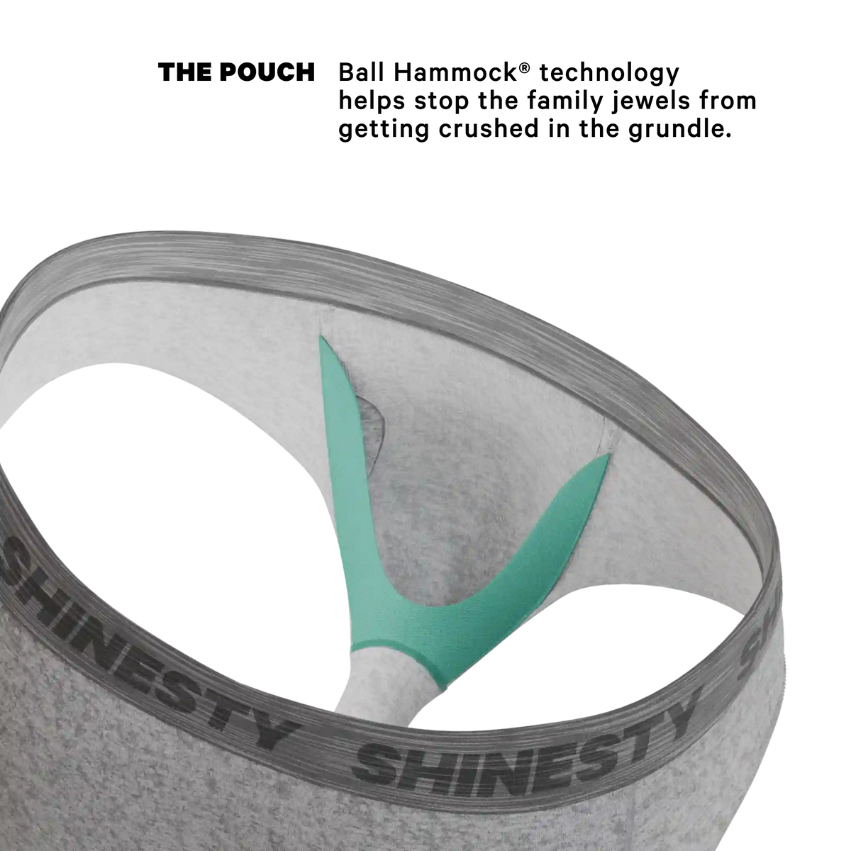 The Flintstone | Heather Grey and Black Ball Hammock® Pouch Underwear Briefs