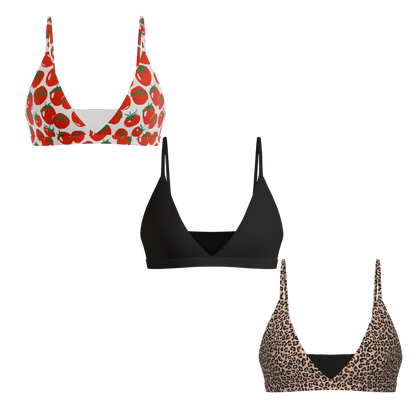 The For the Girls | Boob Hammock™ Triangle Bralette 3 Pack