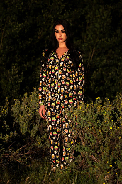The Potions Pub | Halloween Cocktail SleepDeep™ Women’s Long Sleeve Pajama Set