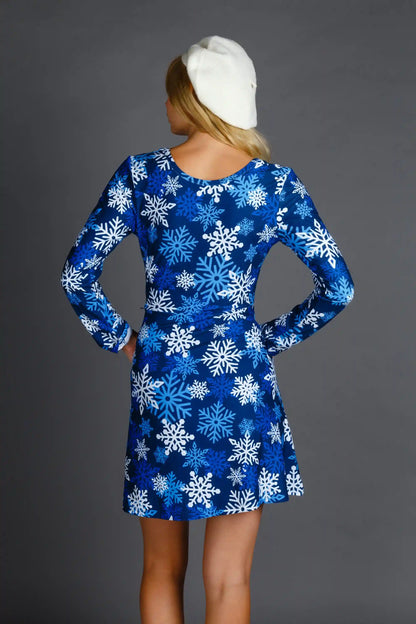 The Young Frosty | Snowflake Skater Dress