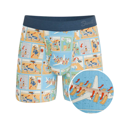 The Improper Protocol | Airplane Pamphlet Ball Hammock® Pouch Underwear With Fly