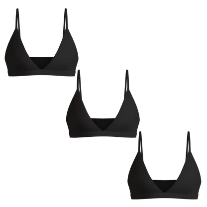 The Threat Level Midnight | Boob Hammock™ Triangle Bralette 3 Pack