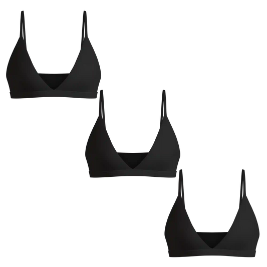 The Threat Level Midnight | Boob Hammock™ Triangle Bralette 3 Pack