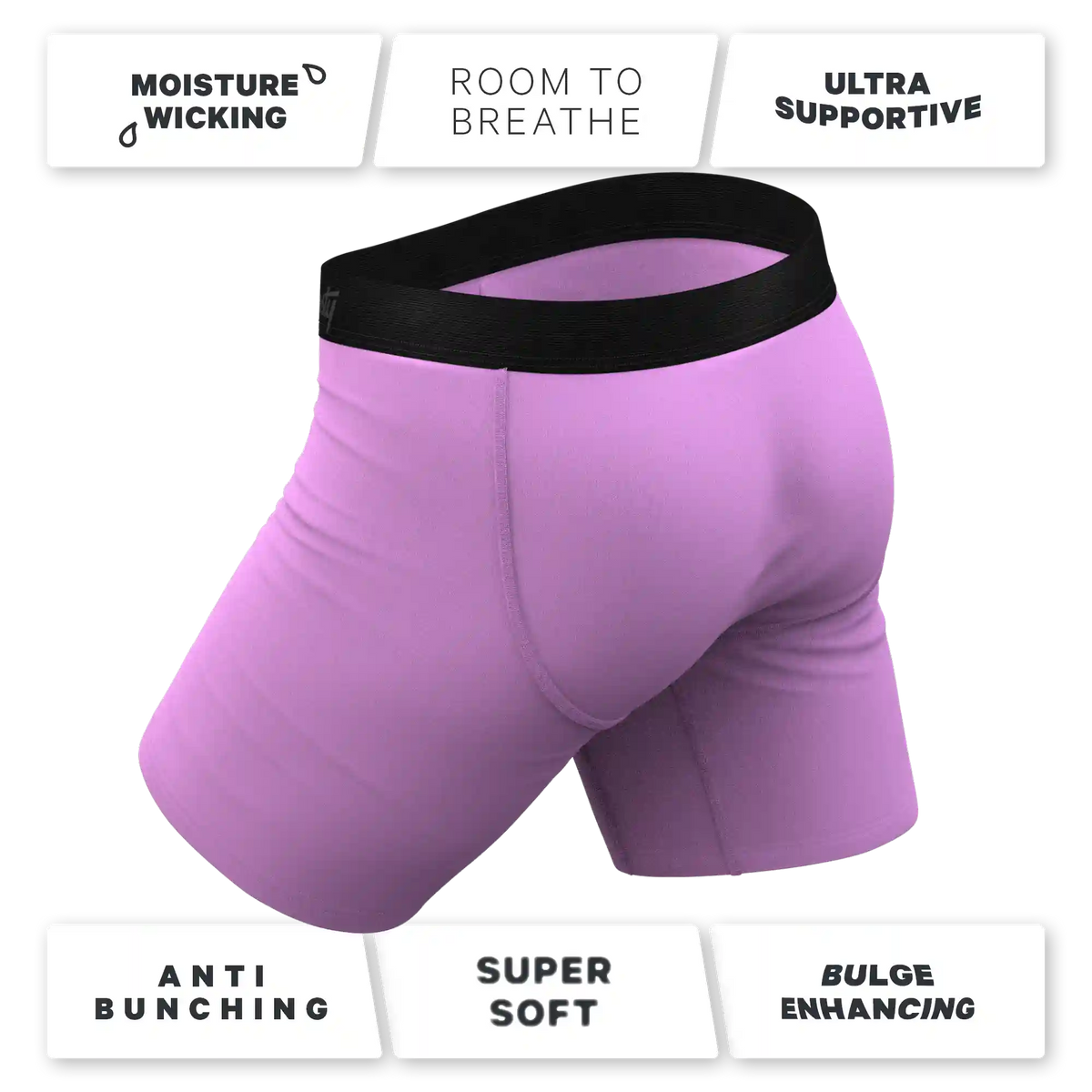 The Double Entendre | Eggplant Ball Hammock® Boxer - Long Leg