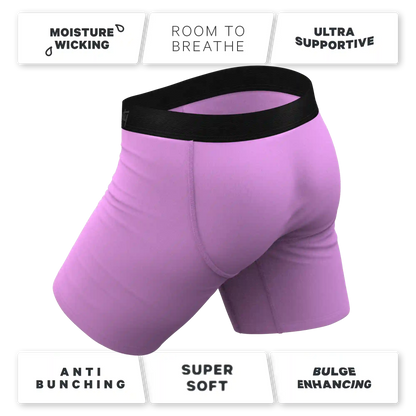 The Double Entendre | Eggplant Ball Hammock® Boxer - Long Leg