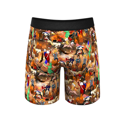 The Boston Tea Bag Party | Patriotic Ball Hammock® Boxer - Long Leg