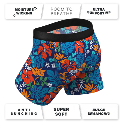 The Get Lei'd | Naughty Tropical Ball Hammock® Pouch Underwear With Fly