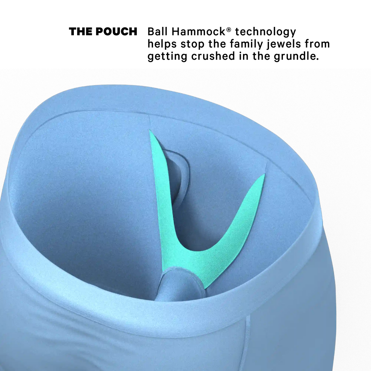 The Clear Skies | Light Blue Tonal Ball Hammock® Boxer - Long Leg