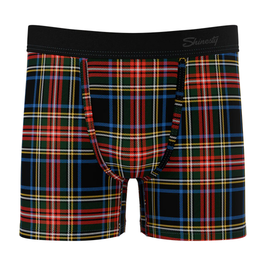 The Cappuccino | Holiday Tartan Plaid Youth Boxer Briefs