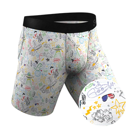 The Daily Detention | Doodle Ball Hammock® Boxer - Long Leg