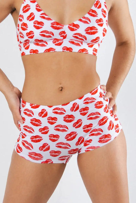 The Pucker Up | Lipstick Kiss Modal Boyshort Underwear