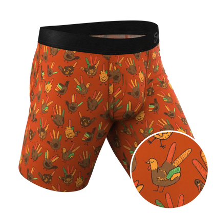 The Party Fowl | Thanksgiving Turkey Ball Hammock® Boxer - Long Leg