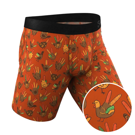 The Party Fowl | Thanksgiving Turkey Ball Hammock® Boxer - Long Leg