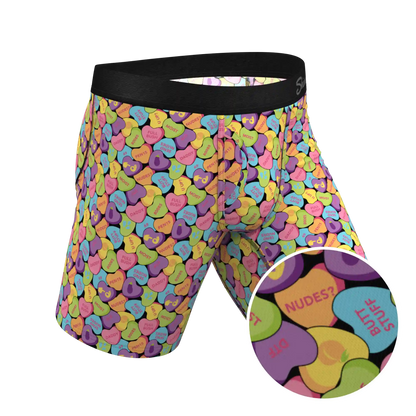 The Candy Crush | Candy Hearts Ball Hammock® Boxer - Long Leg