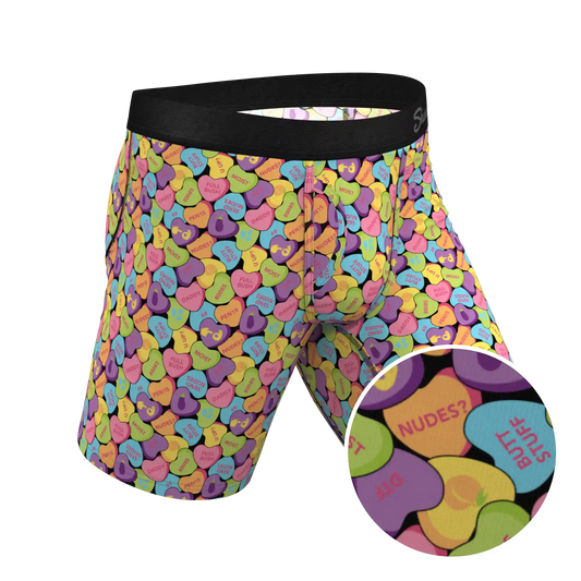 The Candy Crush | Candy Hearts Ball Hammock® Boxer - Long Leg