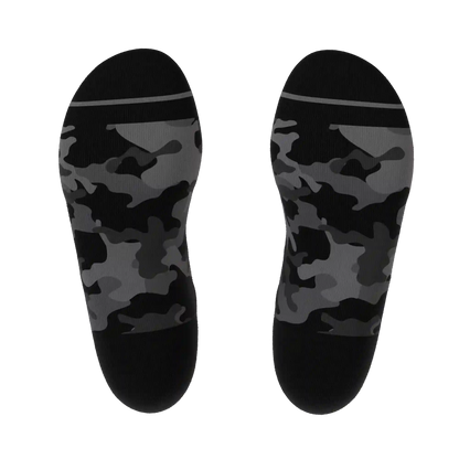 The Darkside | Black Camouflage Heel Hammock™ Ankle Socks