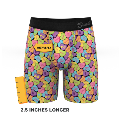 The Candy Crush | Candy Hearts Ball Hammock® Boxer - Long Leg