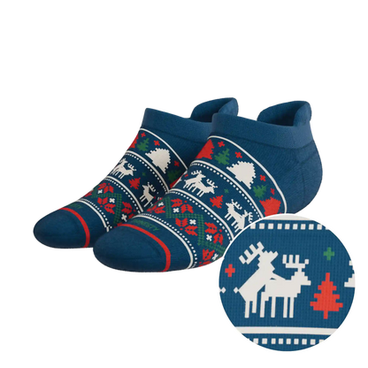 The Caribou Lous | Christmas Deer Heel Hammock™ Ankle Socks