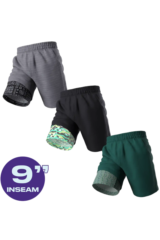 The Three A Day | Ball Hammock® 9 Inch Athletic Shorts 3 Pack