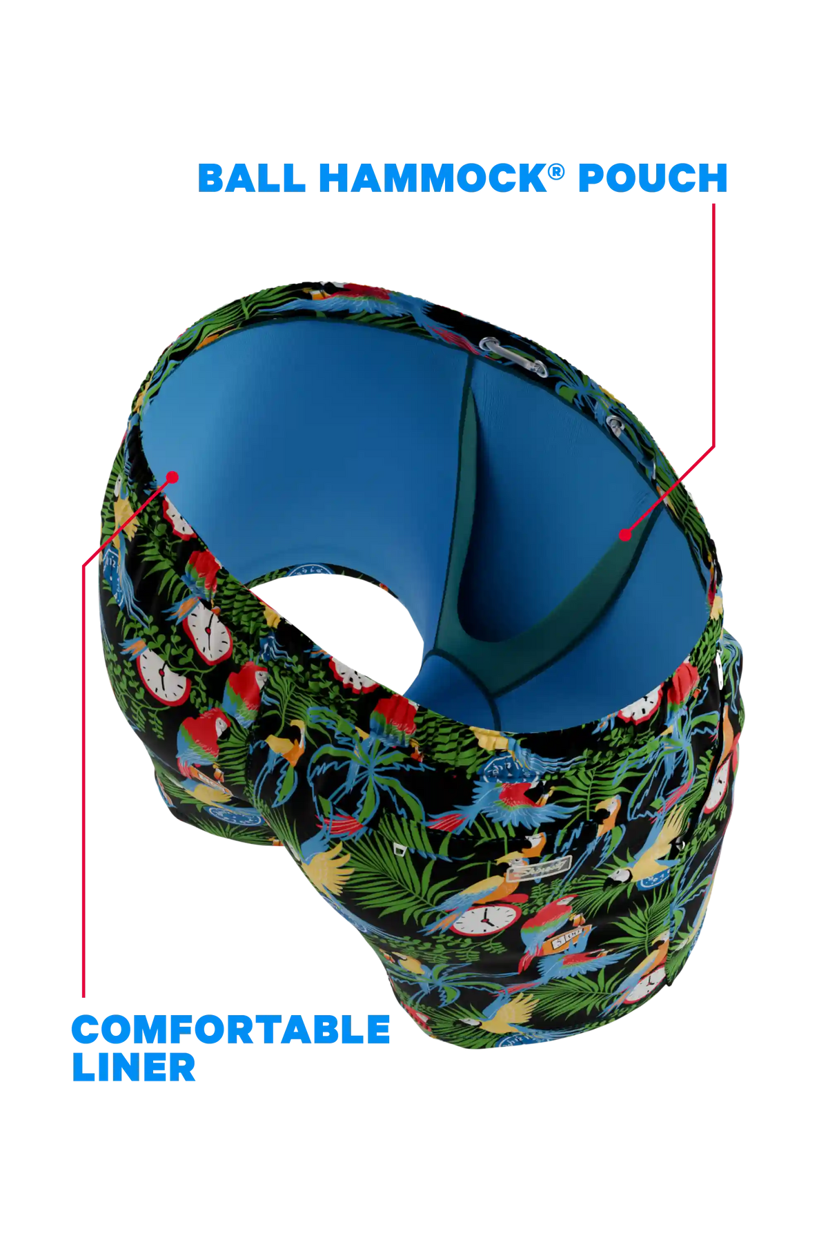 The 5 O'Clock Somewhere | Margaritaville® Ball Hammock® Pouch 8" Swim Trunks