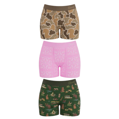 The Happy Trails | Women's Boxers 3 Pack
