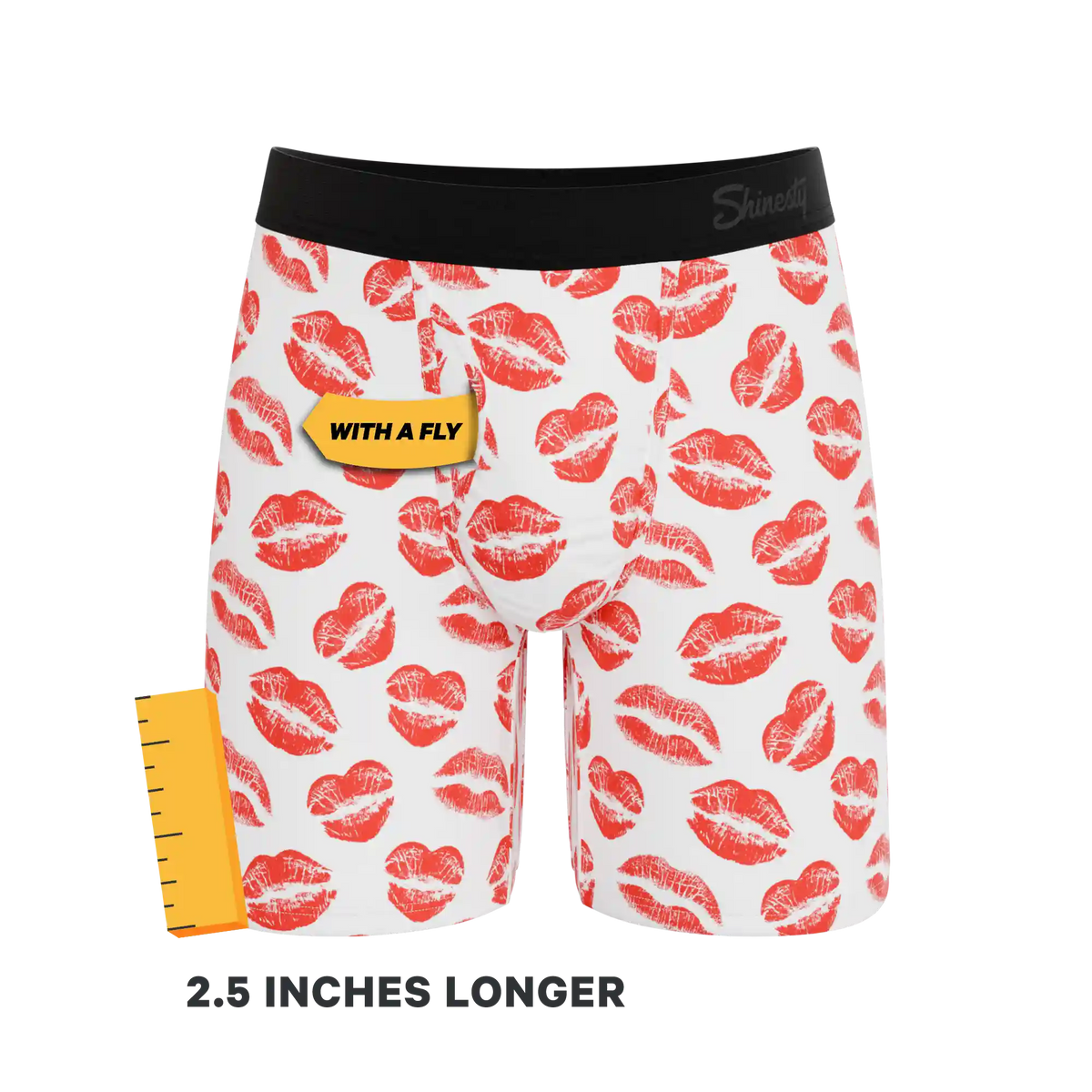 The Pucker Up | Lipstick Kiss Ball Hammock® Boxer - Long Leg