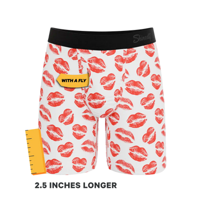The Pucker Up | Lipstick Kiss Ball Hammock® Boxer - Long Leg