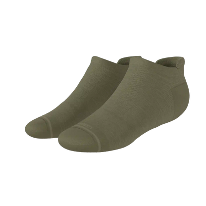 The Fields Of Green | Oil Green Heel Hammock™ Ankle Socks