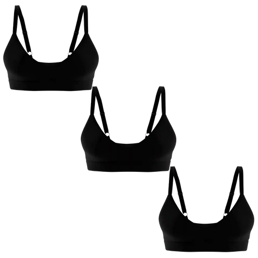 The Threat Level Midnight | Boob Hammock™ Plunge Bralette 3 Pack