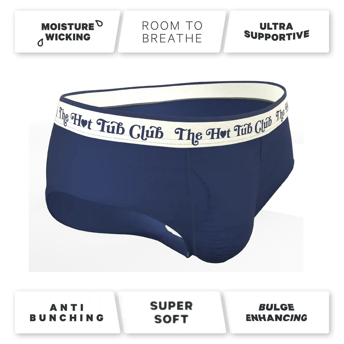 The Jet Set | Hot Tub Club Navy Ball Hammock® Pouch Underwear Briefs
